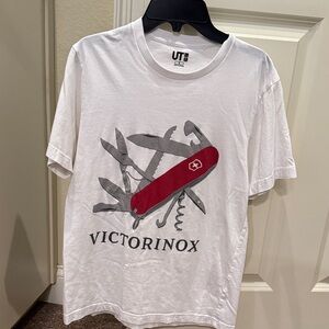 Victorinox White Tee with Red and Gray Graphic